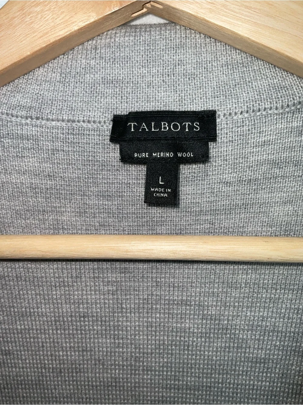 Talbots Gray Merino Sweater Blazer